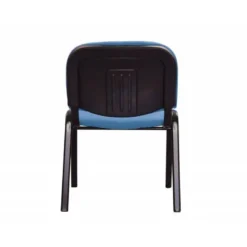 Silla apilable q-connect brazos cortos tapizada sin ruedas 910 mm alto 490mm largo440 mm profundidad azul