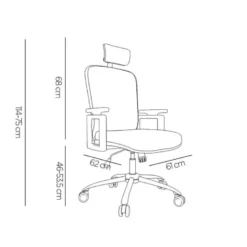 SILLA CON RUEDAS DE DIRECCION Q-CONNECT ERGONOMICA BASE METAL RESPALDO ALTO CON REPOSACABEZA AJUSTABLE