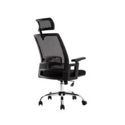 SILLA CON RUEDAS DE DIRECCION Q-CONNECT ERGONOMICA BASE METAL RESPALDO ALTO CON REPOSACABEZA AJUSTABLE