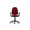 Silla con ruedas de oficina giratoria 360 Q-Connect respaldo medio burdeos