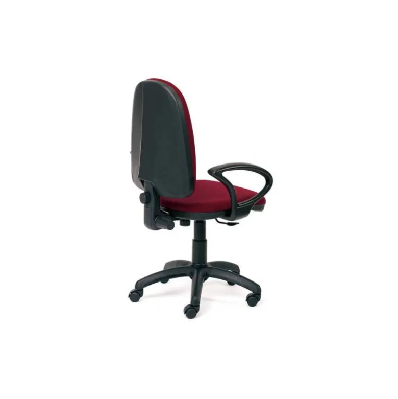Silla con ruedas de oficina giratoria 360 Q-Connect respaldo medio burdeos