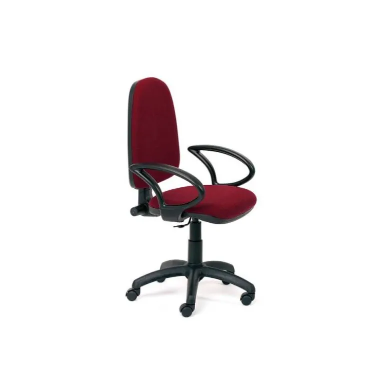 Silla con ruedas de oficina giratoria 360 Q-Connect respaldo medio burdeos