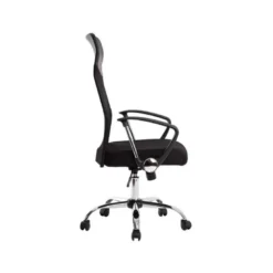 SILLA DE DIRECCION CON RUEDAS Q-CONNECT BASE METAL RESPALDO ALTO REGULABLE EN ALTURA 1110+100MM ALTO PIEL Y MALLA