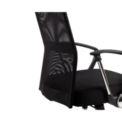SILLA DE DIRECCION CON RUEDAS Q-CONNECT BASE METAL RESPALDO ALTO REGULABLE EN ALTURA 1110+100MM ALTO PIEL Y MALLA