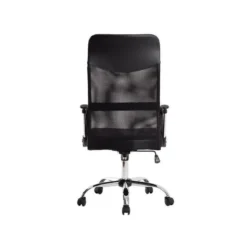 SILLA DE DIRECCION CON RUEDAS Q-CONNECT BASE METAL RESPALDO ALTO REGULABLE EN ALTURA 1110+100MM ALTO PIEL Y MALLA