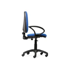 Silla de oficina con ruedas giratoria 360 Q-Connect respaldo medio azul