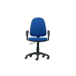 Silla de oficina con ruedas giratoria 360 Q-Connect respaldo medio azul