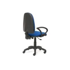 Silla de oficina con ruedas giratoria 360 Q-Connect respaldo medio azul