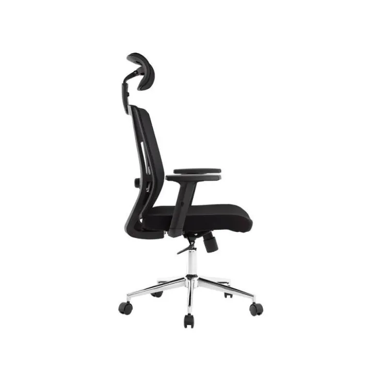SILLA GIRATORIA Q-CONNECT ERGONOMICA RESPALDO ALTO Y REPOSACABEZA AJUSTABLE EN ALTURA 1180+100X630X625 MM
