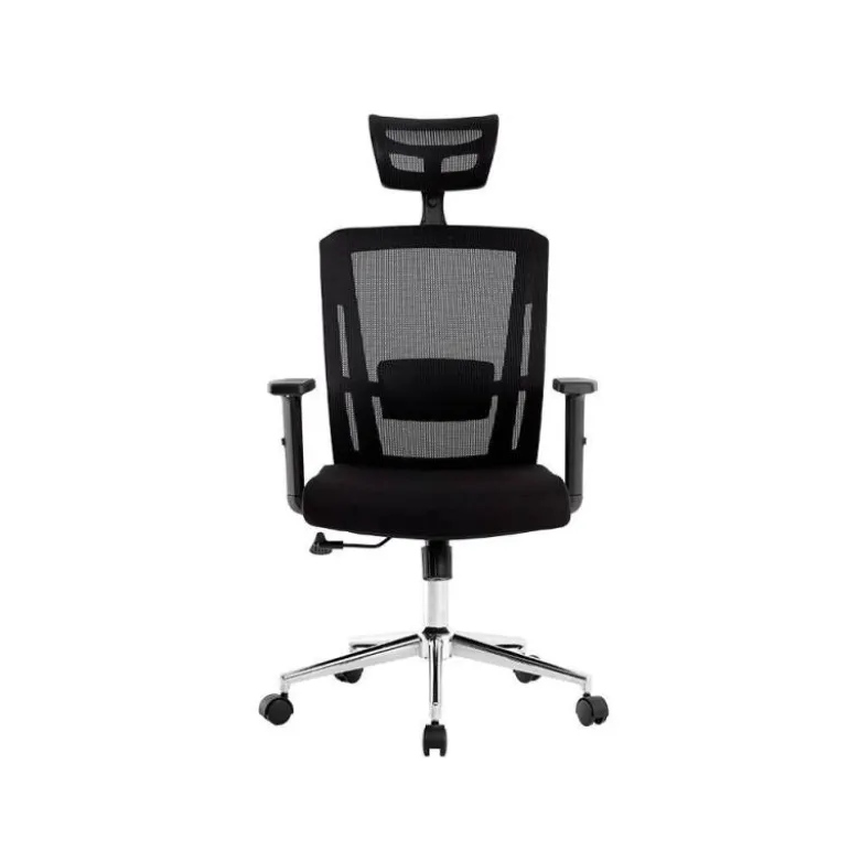 SILLA GIRATORIA Q-CONNECT ERGONOMICA RESPALDO ALTO Y REPOSACABEZA AJUSTABLE EN ALTURA 1180+100X630X625 MM