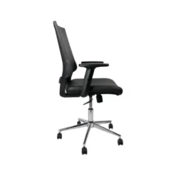 SILLA GIRATORIA Q-CONNECT RESPALDO MEDIO DE SIMILPIEL REGULABLE EN ALTURA 980+100X630X625 MM COLOR