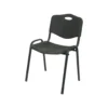 Silla PYC Robledo de PVC negro ergonomica y apilable