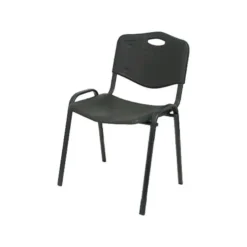 Silla PYC Robledo de PVC negro ergonomica y apilable