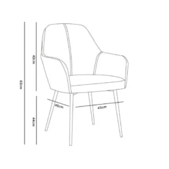 SILLA Q-CONNECT CONFIDENTE SIEMIONE BASE METALICA ALT MAX 820 ANC 570 PROF 580 COLOR MARRON ARENA