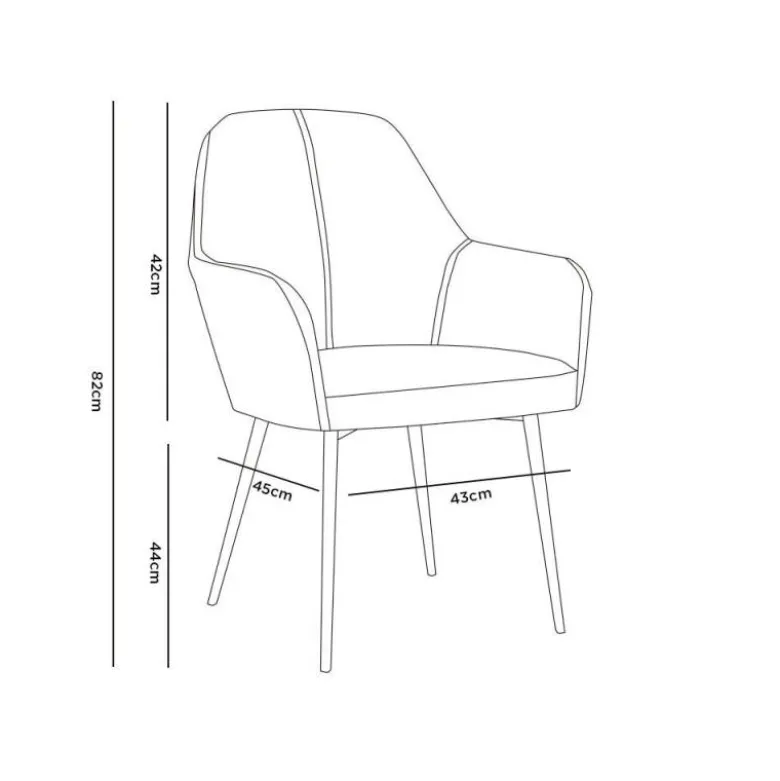 SILLA Q-CONNECT CONFIDENTE SIEMIONE BASE METALICA ALT MAX 820 ANC 570 PROF 580 COLOR MARRON ARENA