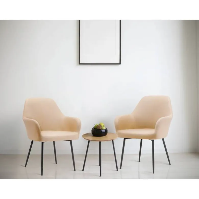 SILLA Q-CONNECT CONFIDENTE SIEMIONE BASE METALICA ALT MAX 820 ANC 570 PROF 580 COLOR MARRON ARENA