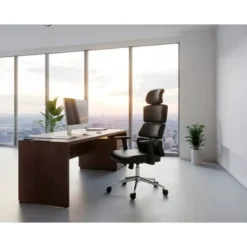SILLA Q-CONNECT DIRECCION AUREA SIMILPIEL ALT MAX 1400 MM ANC 520 MM PROF 510 MM RUEDAS PREMIUM NEGRO