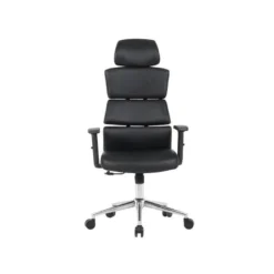 SILLA Q-CONNECT DIRECCION AUREA SIMILPIEL ALT MAX 1400 MM ANC 520 MM PROF 510 MM RUEDAS PREMIUM NEGRO