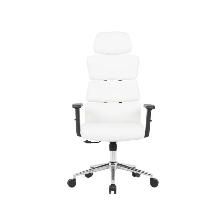 SILLA Q-CONNECT DIRECCION AUREA SIMILPIEL ALT MAX 1400 MM ANC 520 MM PROF 510 MM RUEDAS PREMIUM BLANCO