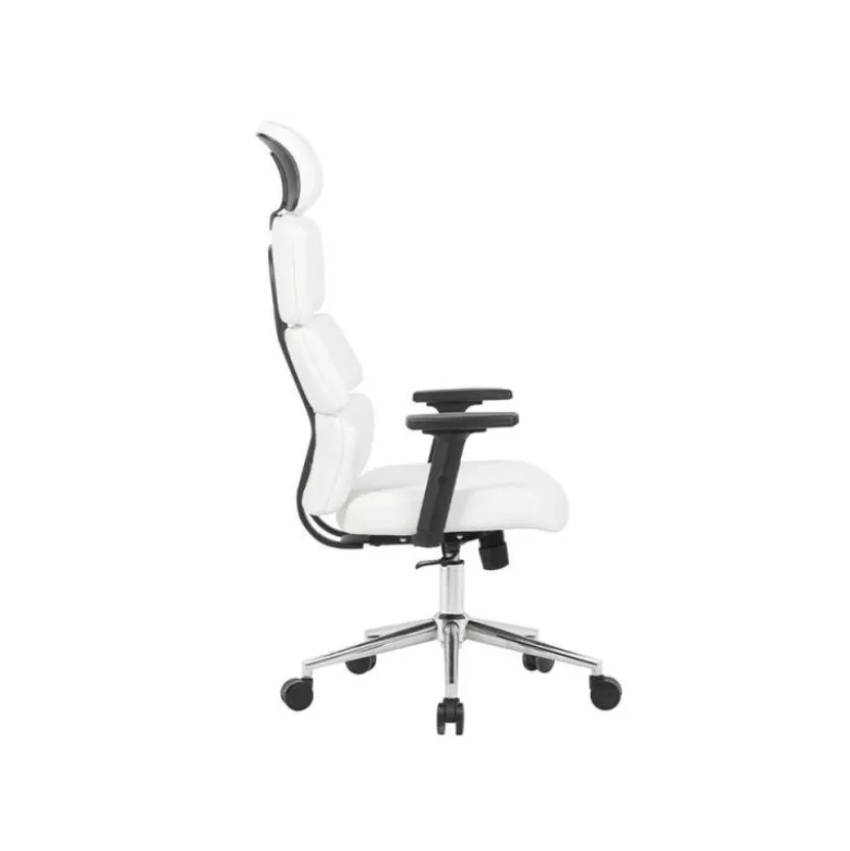 SILLA Q-CONNECT DIRECCION AUREA SIMILPIEL ALT MAX 1400 MM ANC 520 MM PROF 510 MM RUEDAS PREMIUM BLANCO