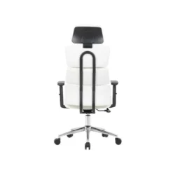SILLA Q-CONNECT DIRECCION AUREA SIMILPIEL ALT MAX 1400 MM ANC 520 MM PROF 510 MM RUEDAS PREMIUM BLANCO