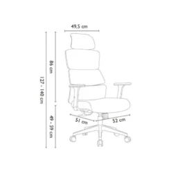 SILLA Q-CONNECT DIRECCION AUREA SIMILPIEL ALT MAX 1400 MM ANC 520 MM PROF 510 MM RUEDAS PREMIUM BLANCO