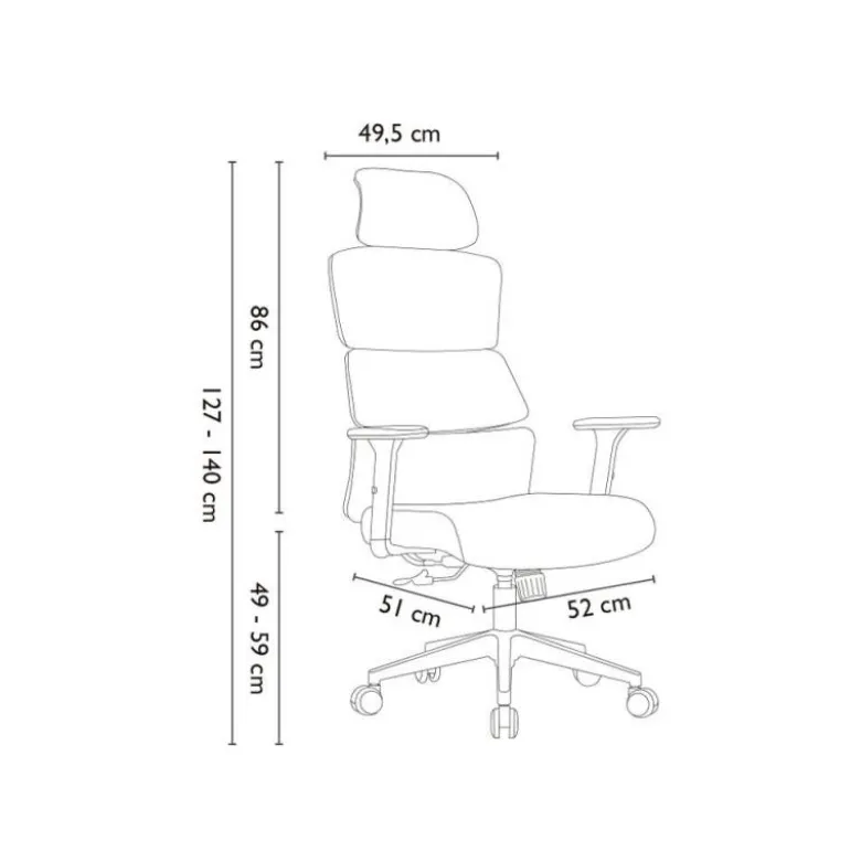 SILLA Q-CONNECT DIRECCION AUREA SIMILPIEL ALT MAX 1400 MM ANC 520 MM PROF 510 MM RUEDAS PREMIUM BLANCO