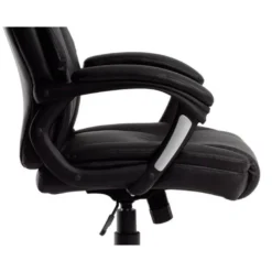 SILLA Q-CONNECT DIRECCION BOLZ ANO SIMIL PIEL BASE METALICA ALT MAX 1260 ANC 650 PROF 730 MM RUEDAS PREMIUM COLOR NEGRO