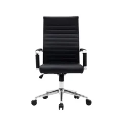 SILLA Q-CONNECT DIRECCION BOSA SIMIL PIEL BASE METALICA ALT MAX 1130 ANC 550 PROF 630 MM RUEDAS PREMIUM COLOR NEGRO