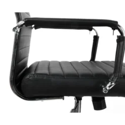 SILLA Q-CONNECT DIRECCION BOSA SIMIL PIEL BASE METALICA ALT MAX 1130 ANC 550 PROF 630 MM RUEDAS PREMIUM COLOR NEGRO