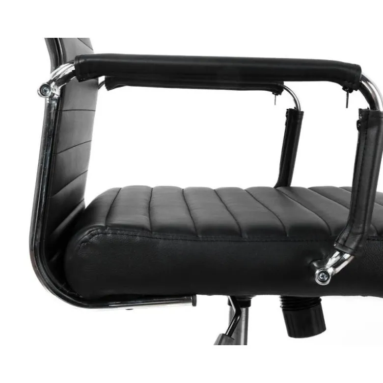 SILLA Q-CONNECT DIRECCION BOSA SIMIL PIEL BASE METALICA ALT MAX 1130 ANC 550 PROF 630 MM RUEDAS PREMIUM COLOR NEGRO