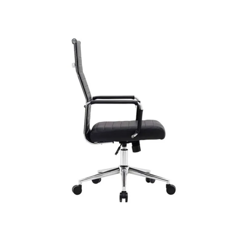 SILLA Q-CONNECT DIRECCION BOSA SIMIL PIEL BASE METALICA ALT MAX 1130 ANC 550 PROF 630 MM RUEDAS PREMIUM COLOR NEGRO