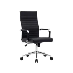 SILLA Q-CONNECT DIRECCION BOSA SIMIL PIEL BASE METALICA ALT MAX 1130 ANC 550 PROF 630 MM RUEDAS PREMIUM COLOR NEGRO