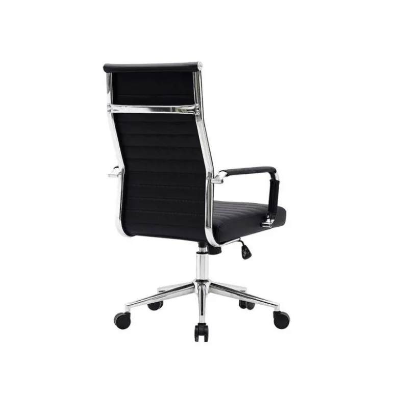 SILLA Q-CONNECT DIRECCION BOSA SIMIL PIEL BASE METALICA ALT MAX 1130 ANC 550 PROF 630 MM RUEDAS PREMIUM COLOR NEGRO