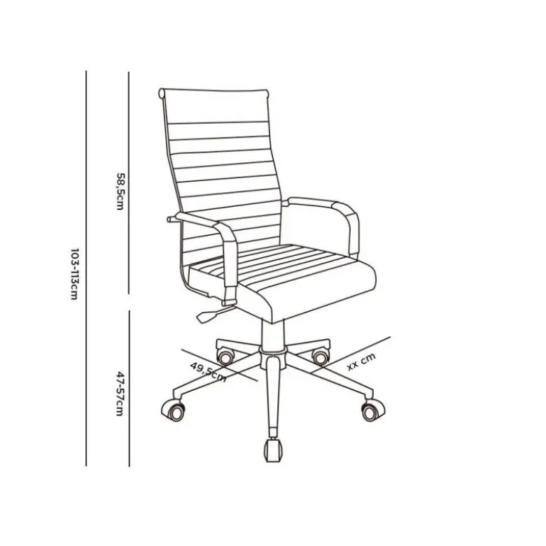 SILLA Q-CONNECT DIRECCION BOSA SIMIL PIEL BASE METALICA ALT MAX 1130 ANC 550 PROF 630 MM RUEDAS PREMIUM COLOR NEGRO