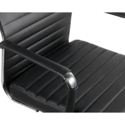 SILLA Q-CONNECT DIRECCION BOSA SIMIL PIEL BASE METALICA ALT MAX 1130 ANC 550 PROF 630 MM RUEDAS PREMIUM COLOR NEGRO