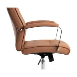 SILLA Q-CONNECT DIRECCION MODE NA SIMIL PIEL BASE METALICA ALT MAX 1210 ANC 630 PROF 650 MM RUEDAS PREMIUM COLOR CREMA