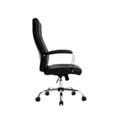 SILLA Q-CONNECT DIRECCION MODE NA SIMIL PIEL BASE METALICA ALT MAX 1210 ANC 630 PROF 650 MM RUEDAS PREMIUM COLOR NEGRO