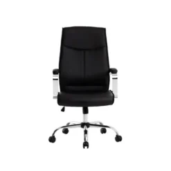 SILLA Q-CONNECT DIRECCION MODE NA SIMIL PIEL BASE METALICA ALT MAX 1210 ANC 630 PROF 650 MM RUEDAS PREMIUM COLOR NEGRO