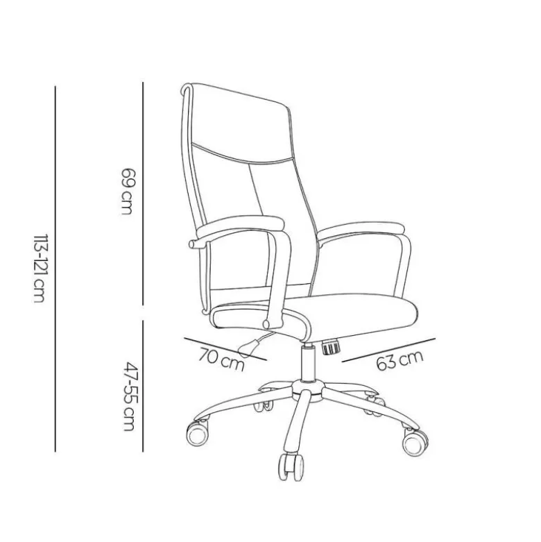 SILLA Q-CONNECT DIRECCION MODE NA SIMIL PIEL BASE METALICA ALT MAX 1210 ANC 630 PROF 650 MM RUEDAS PREMIUM COLOR GRIS