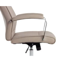 SILLA Q-CONNECT DIRECCION MODE NA SIMIL PIEL BASE METALICA ALT MAX 1210 ANC 630 PROF 650 MM RUEDAS PREMIUM COLOR GRIS