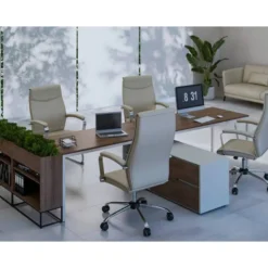 SILLA Q-CONNECT DIRECCION MODE NA SIMIL PIEL BASE METALICA ALT MAX 1210 ANC 630 PROF 650 MM RUEDAS PREMIUM COLOR GRIS