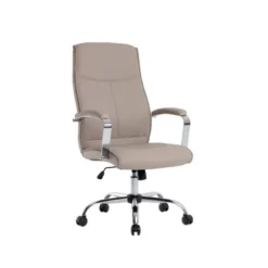 SILLA Q-CONNECT DIRECCION MODE NA SIMIL PIEL BASE METALICA ALT MAX 1210 ANC 630 PROF 650 MM RUEDAS PREMIUM COLOR GRIS