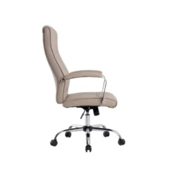 SILLA Q-CONNECT DIRECCION MODE NA SIMIL PIEL BASE METALICA ALT MAX 1210 ANC 630 PROF 650 MM RUEDAS PREMIUM COLOR GRIS