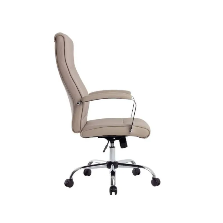 SILLA Q-CONNECT DIRECCION MODE NA SIMIL PIEL BASE METALICA ALT MAX 1210 ANC 630 PROF 650 MM RUEDAS PREMIUM COLOR GRIS