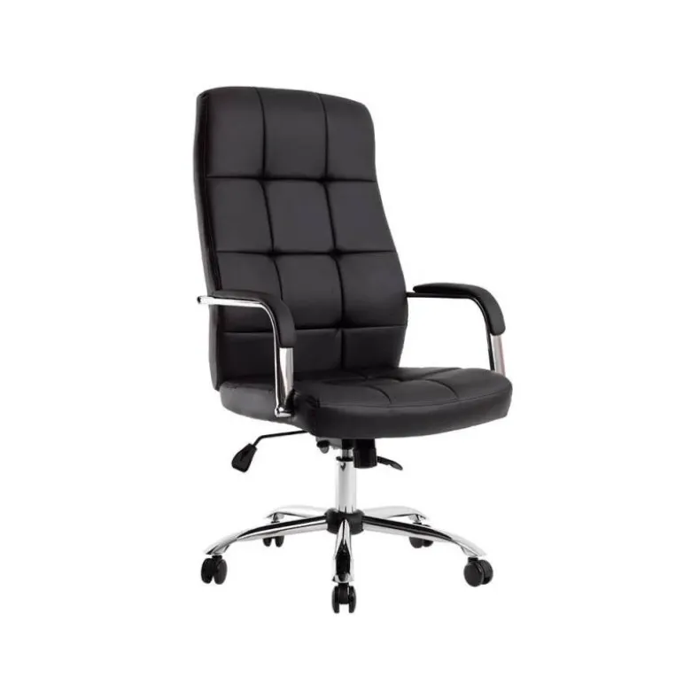 SILLA Q-CONNECT DIRECCION PIAV E SIMIL PIEL BASE METALICA ALT MAX 1250 ANC 610 PROF 700 MM RUEDAS PREMIUM COLOR NEGRO