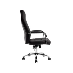 SILLA Q-CONNECT DIRECCION PIAV E SIMIL PIEL BASE METALICA ALT MAX 1250 ANC 610 PROF 700 MM RUEDAS PREMIUM COLOR NEGRO