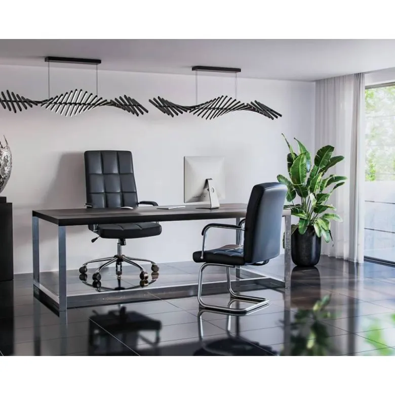 SILLA Q-CONNECT DIRECCION PIAV E SIMIL PIEL BASE METALICA ALT MAX 1250 ANC 610 PROF 700 MM RUEDAS PREMIUM COLOR NEGRO
