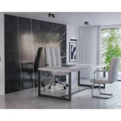 SILLA Q-CONNECT DIRECCION PIAV E SIMIL PIEL BASE METALICA ALT MAX 1250 ANC 610 PROF 700 MM RUEDAS PREMIUM COLOR BLANCO