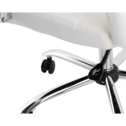 SILLA Q-CONNECT DIRECCION PIAV E SIMIL PIEL BASE METALICA ALT MAX 1250 ANC 610 PROF 700 MM RUEDAS PREMIUM COLOR BLANCO